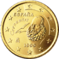 Монета регулярного обращения 10 центов. Испания.