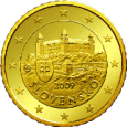 Монета регулярного обращения 10 центов. Словакия.