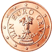 Монета регулярного обращения 1 цент. Австрия.