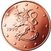 Монета регулярного обращения 1 цент. Финляндия.