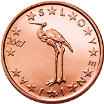 Монета регулярного обращения 1 цент. Словения.