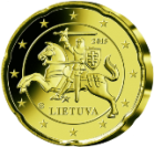 Монета регулярного обращения 20 центов. Литва.