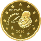 Монета регулярного обращения 20 центов. Испания.