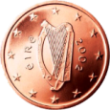 Монета регулярного обращения 2 цента. Ирландия.