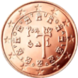 Монета регулярного обращения 2 цента. Португалия.