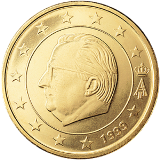 Монета регулярного обращения 50 центов. Бельгия.