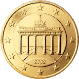 Монета регулярного обращения 50 центов. Германия.