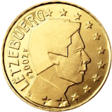 Монета регулярного обращения 50 центов. Люксембург.