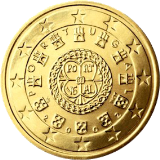 Монета регулярного обращения 50 центов. Португалия.