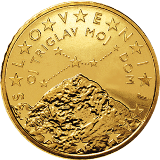Монета регулярного обращения 50 центов. Словения.