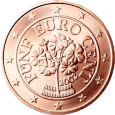 Монета регулярного обращения 5 центов. Австрия.