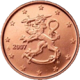 Монета регулярного обращения 5 центов. Финляндия.