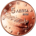 Монета регулярного обращения 5 центов. Греция.