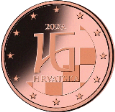 Монета регулярного обращения 5 центов. Хорватия.
