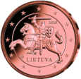 Монета регулярного обращения 5 центов. Литва.