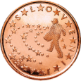 Монета регулярного обращения 5 центов. Словения.