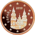 Монета регулярного обращения 5 центов. Испания.