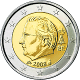 Монета регулярного обращения 2 евро. Бельгия.