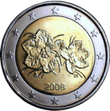 Монета регулярного обращения 2 евро. Финляндия.