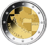 Монета регулярного обращения 2 евро. Хорватия.