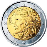 Монета регулярного обращения 2 евро. Италия.