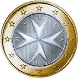 Монета регулярного обращения 1 евро. Мальта.