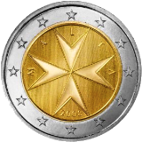 Монета регулярного обращения 2 евро. Мальта.