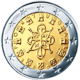 Монета регулярного обращения 2 евро. Португалия.