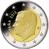 Монета регулярного обращения 2 евро. Испания.